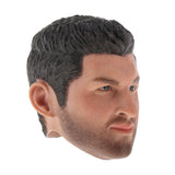 Max 1:6 Men Soldier Head Sculpture with Hair Athlete for Action Figure Body Accs