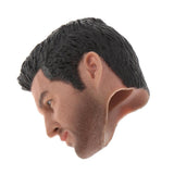 Max 1:6 Men Soldier Head Sculpture with Hair Athlete for Action Figure Body Accs