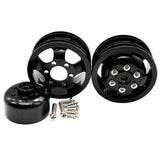 Maxbell 2pcs Metal Wheel Rim Frame for WPL B1 B14 B16 B24 C14 RC Military Car black