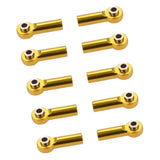 Maxbell M4 Metal Ball Head Linkages Pull Rod End Joint for 1/10 1/8 RC Car Golden