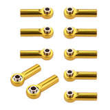 Maxbell M4 Metal Ball Head Linkages Pull Rod End Joint for 1/10 1/8 RC Car Golden