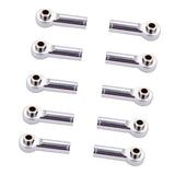 Maxbell M4 Metal Ball Head Linkages Pull Rod End Joint for 1/10 1/8 RC Car Silver
