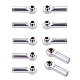 Maxbell M4 Metal Ball Head Linkages Pull Rod End Joint for 1/10 1/8 RC Car Silver