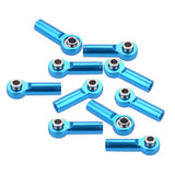 Maxbell M4 Metal Ball Head Linkages Pull Rod End Joint for 1/10 1/8 RC Car Blue