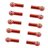 Maxbell M4 Metal Ball Head Linkages Pull Rod End Joint for 1/10 1/8 RC Car Red