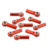 Maxbell M4 Metal Ball Head Linkages Pull Rod End Joint for 1/10 1/8 RC Car Red