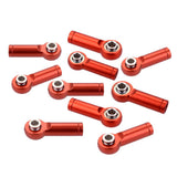 Maxbell M4 Metal Ball Head Linkages Pull Rod End Joint for 1/10 1/8 RC Car Red