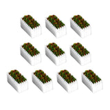 Maxbell 10pcs 1:75 Dollhouse Accessories Miniature Flower Fairy Garden Decor