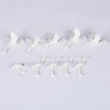 Maxbell 10 Pieces Miniatures Red-crowned Crane Bird Figurines Toy Dollhouse Decor