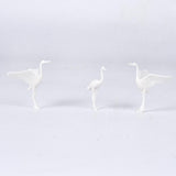 Maxbell 10 Pieces Miniatures Red-crowned Crane Bird Figurines Toy Dollhouse Decor