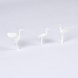 Maxbell 10Pcs Miniatures Red-crowned Crane Bird Figurines Toy for Micro Landscape