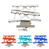 Maxbell Aluminum Front & Rear Suspension Arms Set for TRAXXAS SLASH 4x4 Light Blue