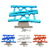 Maxbell Aluminum Front & Rear Suspension Arms Set for TRAXXAS SLASH 4x4 Light Blue