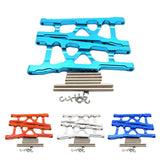 Maxbell Aluminum Front & Rear Suspension Arms Set for TRAXXAS SLASH 4x4 Light Blue