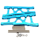 Maxbell Aluminum Front & Rear Suspension Arms Set for TRAXXAS SLASH 4x4 Light Blue