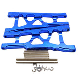 Maxbell Aluminum Front & Rear Suspension Arms Set for TRAXXAS SLASH 4x4 Dark Blue