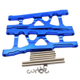 Maxbell Aluminum Front & Rear Suspension Arms Set for TRAXXAS SLASH 4x4 Dark Blue