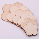 Maxbell 10x Wood Plum Blossom Natural Cutouts Shapes DIY Craft Embellishments 90mm