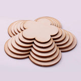 Maxbell 10x Wood Plum Blossom Natural Cutouts Shapes DIY Craft Embellishments 90mm