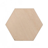 Maxbell 20x Natural Wood Cutouts Hexagon Shapes DIY Craft Embellishments 40mm