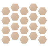 Maxbell 20x Natural Wood Cutouts Hexagon Shapes DIY Craft Embellishments 40mm