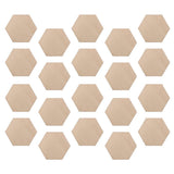 Maxbell 20x Natural Wood Cutouts Hexagon Shapes DIY Craft Embellishments 40mm