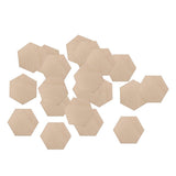 Maxbell 20x Natural Wood Cutouts Hexagon Shapes DIY Craft Embellishments 40mm