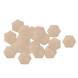 Maxbell 20x Natural Wood Cutouts Hexagon Shapes DIY Craft Embellishments 40mm