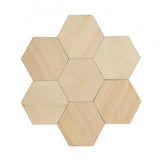 Maxbell 20x Natural Wood Cutouts Hexagon Shapes DIY Craft Embellishments 40mm