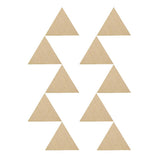 Maxbell 10x Natural Wood Cutouts Triangle Shapes DIY Craft Embellishments 90mm