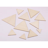 Maxbell 10x Natural Wood Cutouts Triangle Shapes DIY Craft Embellishments 90mm