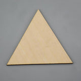 Maxbell 10x Natural Wood Cutouts Triangle Shapes DIY Craft Embellishments 90mm
