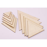 Maxbell 10x Natural Wood Cutouts Triangle Shapes DIY Craft Embellishments 90mm