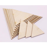 Maxbell 10x Natural Wood Cutouts Triangle Shapes DIY Craft Embellishments 90mm