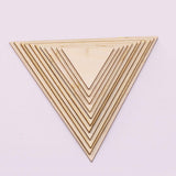 Maxbell 10x Natural Wood Cutouts Triangle Shapes DIY Craft Embellishments 90mm