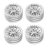 Max 4Pcs Aluminum Alloy 1.9 Beadlock Wheels Rims for 1/10 RC Crawler Accessory