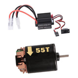 Max RC Cars Motor 540 55T Brushed Motor with 60A ESC Combo RC Parts Crawler