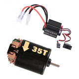 Max 540 Brushed Electric Motor 35T 60A Brushed ESC Combo for 1/10 Axial RC4WD