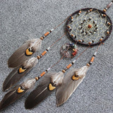 Max Handmade Dream Catcher Circular with Feather Wall Hanging Decor Ornament