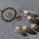 Max Handmade Dream Catcher Circular with Feather Wall Hanging Decor Ornament