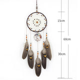 Max Handmade Dream Catcher Circular with Feather Wall Hanging Decor Ornament