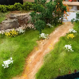 Max Maxb Miniature Flower Vegetation Groups Military Model Stage DIY Material White