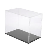 Max Maxb 1pc Acrylic Clear Display Case for Building Blocks Toys Car Model Doll black