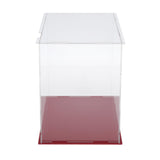 Max Maxb 1pc Acrylic Clear Display Case for Building Blocks Toys Car Model Doll red