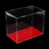 Max Maxb 1pc Acrylic Clear Display Case for Building Blocks Toys Car Model Doll red