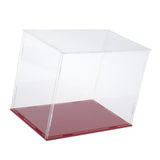 Max Maxb 1pc Acrylic Clear Display Case for Building Blocks Toys Car Model Doll red