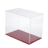 Max Maxb 1pc Acrylic Clear Display Case for Building Blocks Toys Car Model Doll red