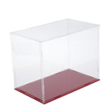 Max Maxb 1pc Acrylic Clear Display Case for Building Blocks Toys Car Model Doll red