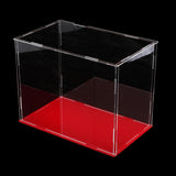 Max Maxb 1pc Acrylic Clear Display Case for Building Blocks Toys Car Model Doll red