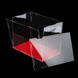 Max Maxb 1pc Acrylic Clear Display Case for Building Blocks Toys Car Model Doll red